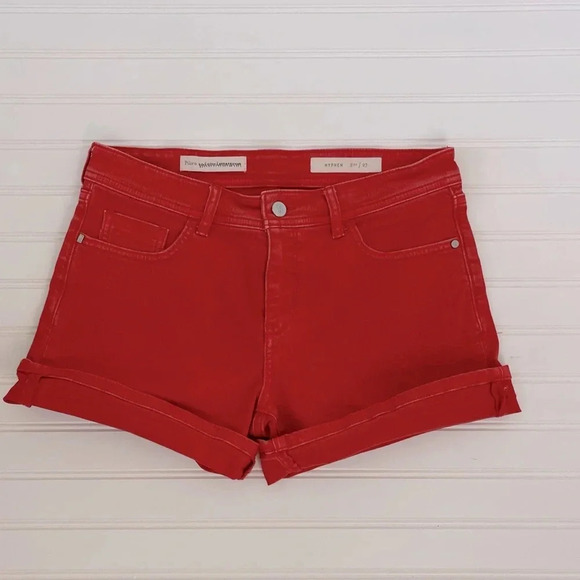 Anthropologie Pilcro and the letterpress boy fit high cuff shorts Earthy Orange - Picture 2 of 12